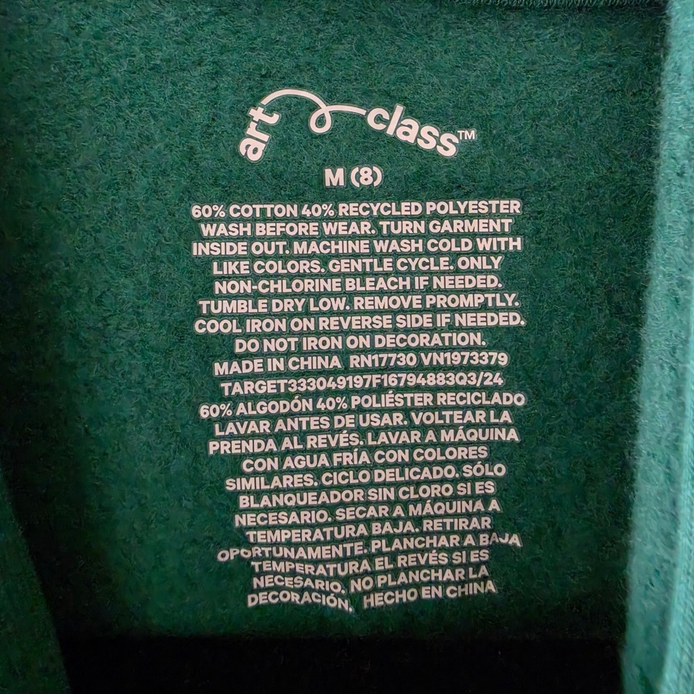 Art Class Kids Green In My Jolly Era Disco Ball Graphic Hoodie Size M 8 - Picture 4 of 6